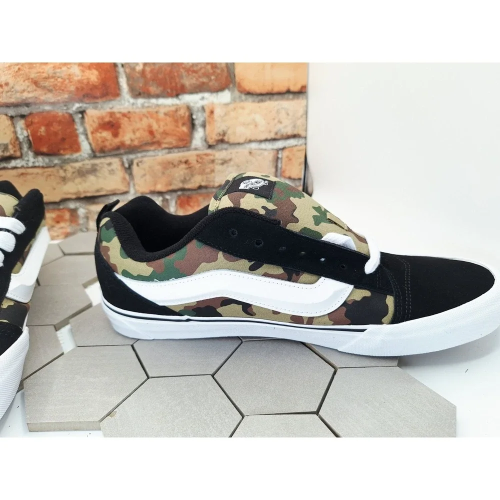 Vans Knu Skool Camo Black Green Men Size 13 NIB 2025 Bape Inspired Chunky Skate